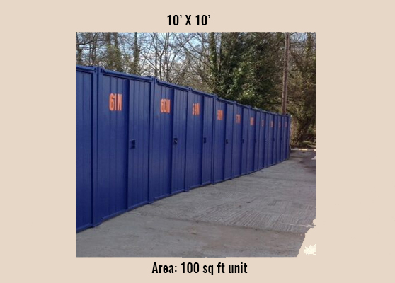 100sqft storage unit  drum